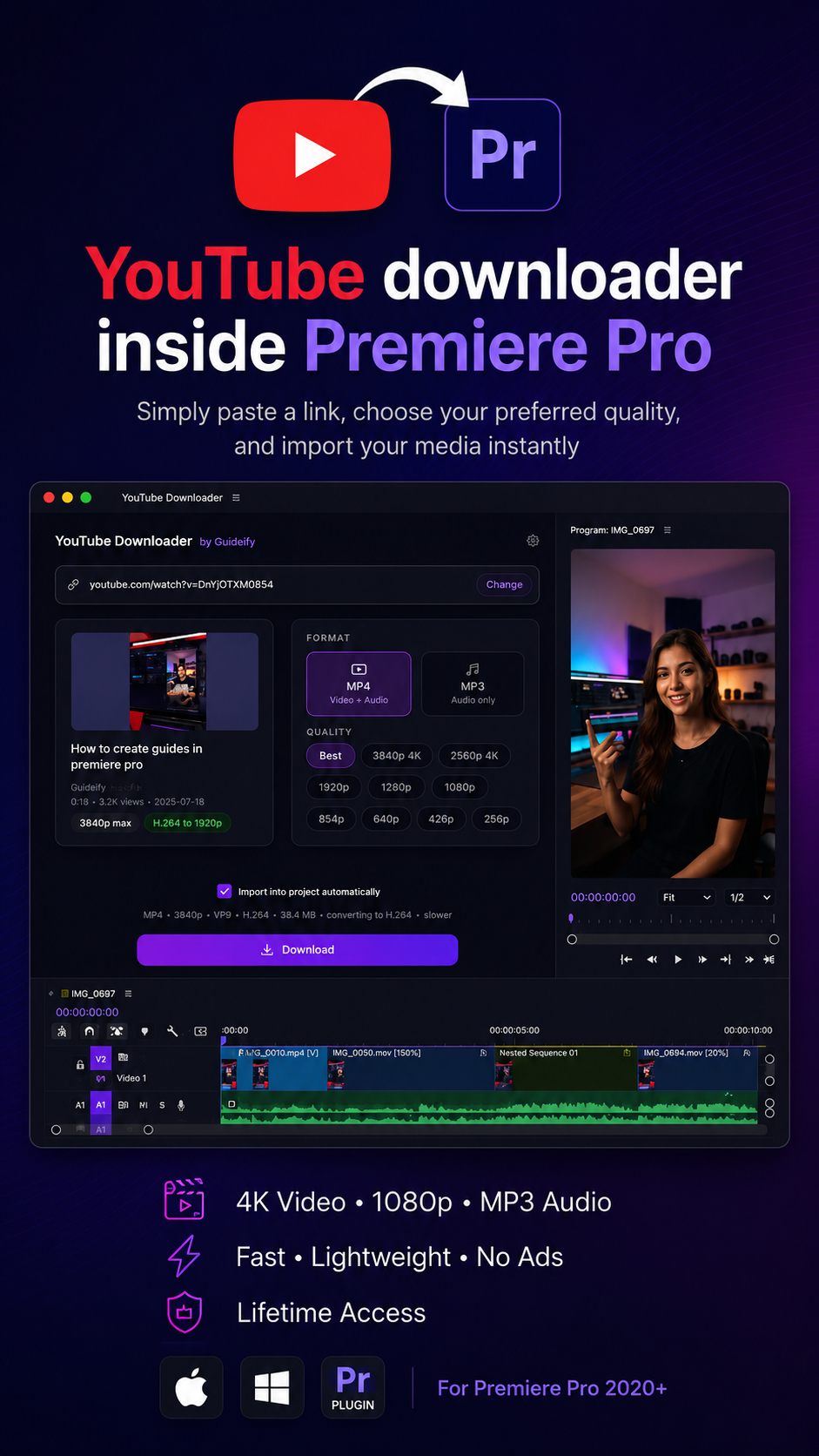 Youtube Downloader Inside Premiere Pro